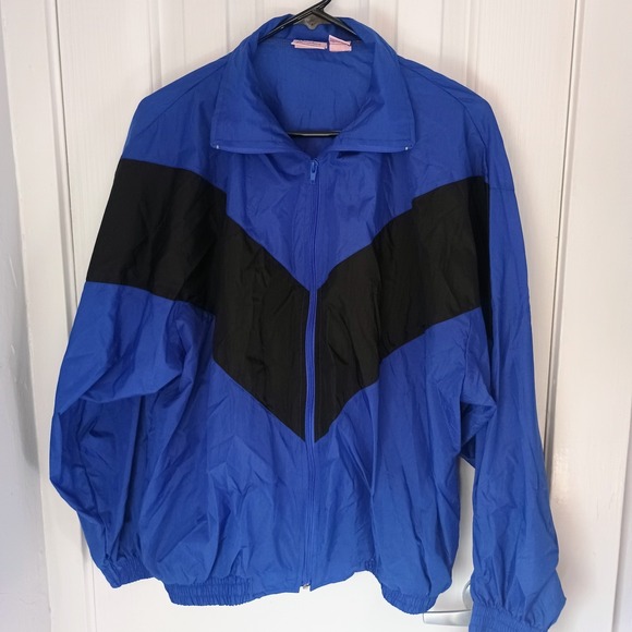 Southern Expressions Jackets & Blazers - Southern Expressions Jacket Women Medium Blue Windbreaker Lined Full Zip Pockets